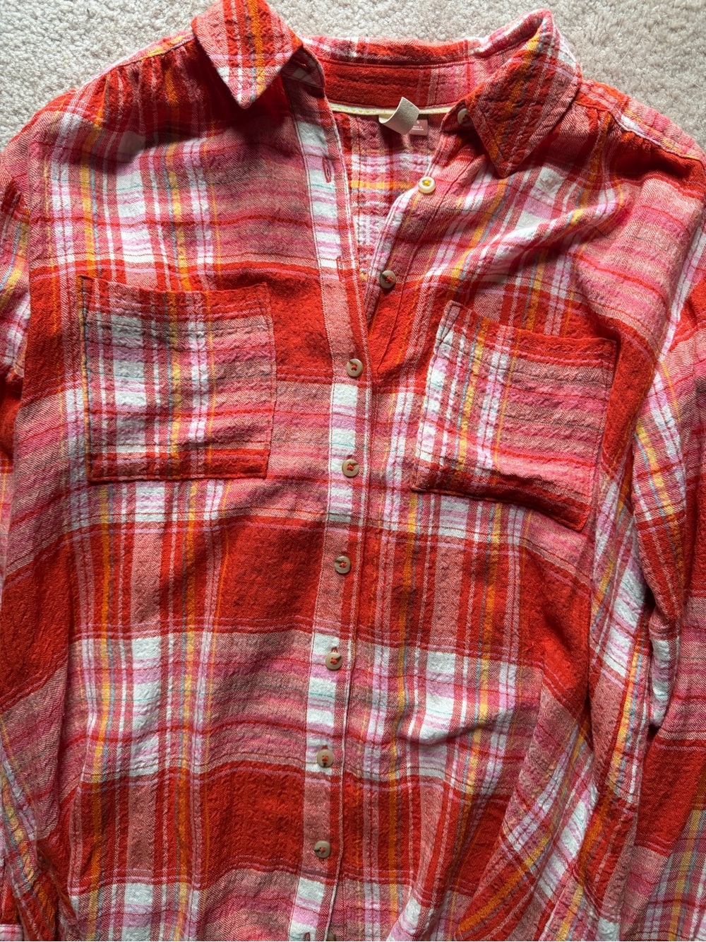 Anthropologie Pilcro Plaid Button Down Shirt size Small